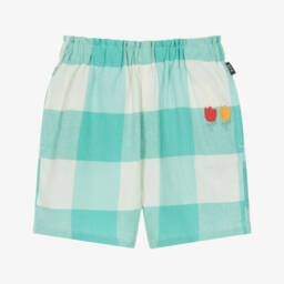Rock Your Baby-Girls Gingham Cotton Shorts with Floral Embroidery | Childrensalon Outlet