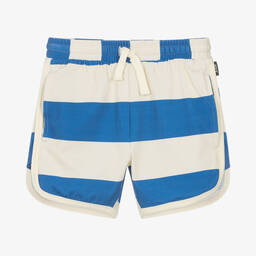 Rock Your Baby-Girls Ivory & Blue Striped Cotton Shorts | Childrensalon Outlet
