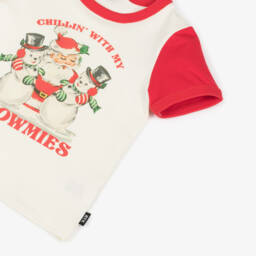Rock Your Baby-Girls Ivory Christmas T-Shirt | Childrensalon Outlet