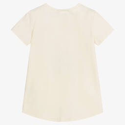 Rock Your Baby-Girls Ivory Cotton Bouquet Dinosaur T-Shirt | Childrensalon Outlet