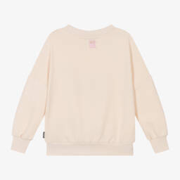 روك يور بيبي-سويتشيرت قطن لون عاجي للبنات | Childrensalon Outlet