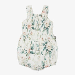 Rock Your Baby-Girls Ivory Floral Cotton Bodysuit | Childrensalon Outlet
