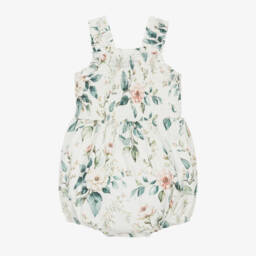 Rock Your Baby-Girls Ivory Floral Cotton Bodysuit | Childrensalon Outlet