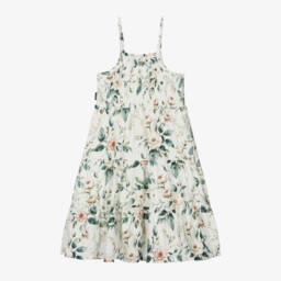 Rock Your Baby-فستان بطبعة ورود قطن لون عاجي | Childrensalon Outlet