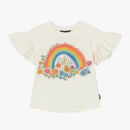Rock Your Baby-Girls Ivory Rainbow Cotton T-Shirt | Childrensalon Outlet