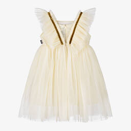 روك يور بيبي-فستان تول لون عاجي مزين بكشكش | Childrensalon Outlet