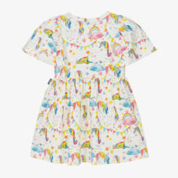 Rock Your Baby-فستان عاجي فاخر للبنات بتصميم خيالي وحيد القرن | Childrensalon Outlet