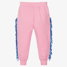 Rock Your Baby-Розовые хлопковые джоггеры с синей бахромой | Childrensalon Outlet