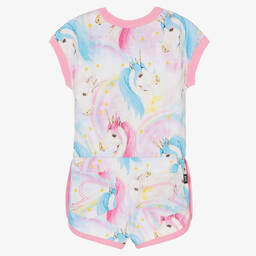 Rock Your Baby-بلاي سوت قطن جيرسي لون زهري وأزرق للبنات | Childrensalon Outlet