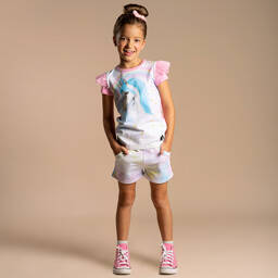 Rock Your Baby-Girls Pink & Blue Cotton Unicorn T-Shirt | Childrensalon Outlet