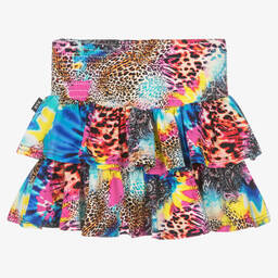 Rock Your Baby-تنورة قطن جيرسي مزين بكشكش لون زهري وأزرق | Childrensalon Outlet