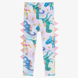 Rock Your Baby-Розовые хлопковые легинсы с динозаврами | Childrensalon Outlet