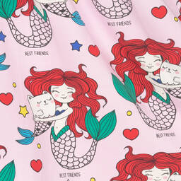 Rock Your Baby-Girls Pink Cotton Mermaid Friends Dress  | Childrensalon Outlet