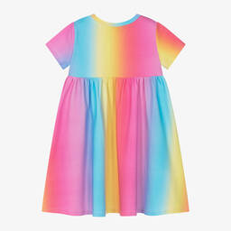 Rock Your Baby-Girls Pink Cotton Rainbow Dress | Childrensalon Outlet