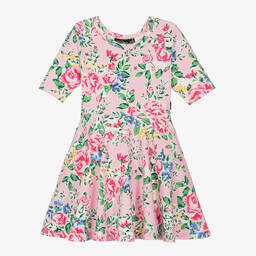 Rock Your Baby-Girls Pink Floral Print Cotton Dress | Childrensalon Outlet