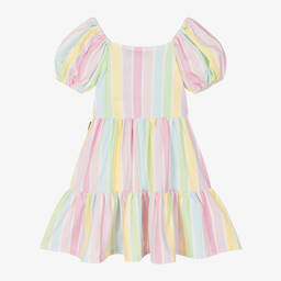 Rock Your Baby-Girls Pink & Pastel Stripe Cotton Dress | Childrensalon Outlet