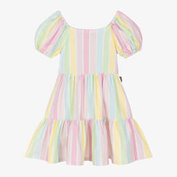 Rock Your Baby-Girls Pink & Pastel Stripe Cotton Dress | Childrensalon Outlet
