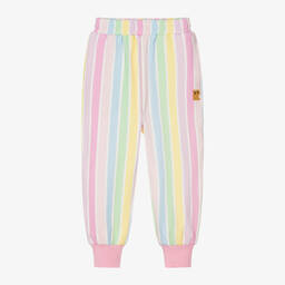 Rock Your Baby-Girls Pink & Pastel Stripe Cotton Joggers | Childrensalon Outlet