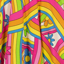 Rock Your Baby-Розовое хлопковое платье с радугами | Childrensalon Outlet