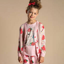 Rock Your Baby-Girls Pink Strawberry Cotton Cardigan | Childrensalon Outlet
