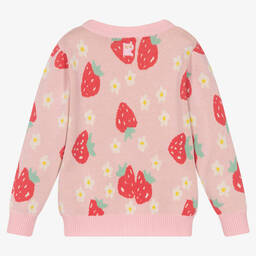 Rock Your Baby-Girls Pink Strawberry Cotton Cardigan | Childrensalon Outlet