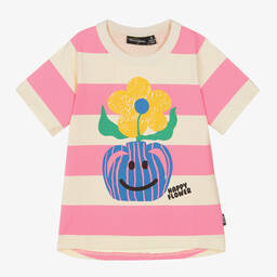 Rock Your Baby-Girls Pink Striped Flower T-Shirt | Childrensalon Outlet