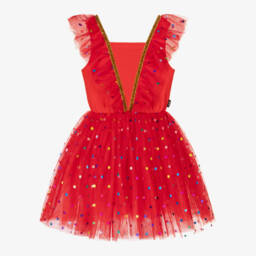 Rock Your Baby-Girls Red Polka Tulle Gown | Childrensalon Outlet