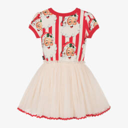 روك يور بيبي-فستان تول بطبعة إحتفالية لون أحمر | Childrensalon Outlet