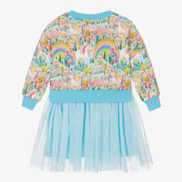 روك يور بيبي-فستان يونيكورن تول لون أزرق | Childrensalon Outlet