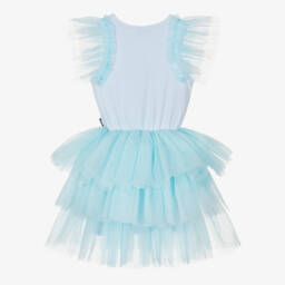 Rock Your Baby-فستان بطبعة يونيكورن تول لون أزرق | Childrensalon Outlet