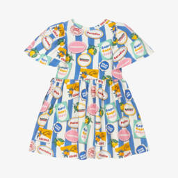 Rock Your Baby-فستان جيرسي مخطط أزرق وعاجي للبنات | Childrensalon Outlet