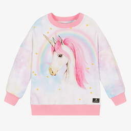 Rock Your Baby-Pink & Blue Cotton Unicorn Sweatshirt | Childrensalon Outlet