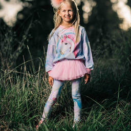 Rock Your Baby-Pink & Blue Cotton Unicorn Sweatshirt | Childrensalon Outlet