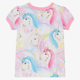 Rock Your Baby-Розовая хлопковая футболка с единорогами | Childrensalon Outlet