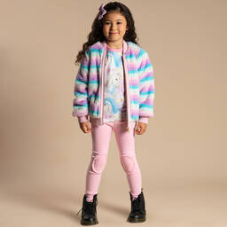 Rock Your Baby-Розовая хлопковая футболка с единорогами | Childrensalon Outlet