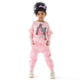 Rock Your Baby-Розовый хлопковый топ с единорогом | Childrensalon Outlet