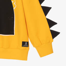 Rock Your Baby-Yellow Dino Cotton Sweatshirt | Childrensalon Outlet