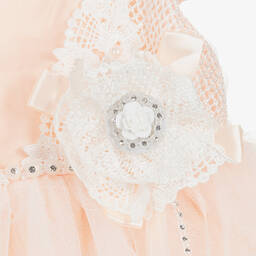 Romano Princess-Baby Girls Peach Pink Dress | Childrensalon Outlet