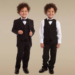 Romano Vianni-Black 3 Piece Formal Tail Suit | Childrensalon Outlet