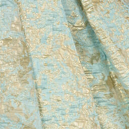 Romano-Girls Blue & Gold Brocade Dress  | Childrensalon Outlet
