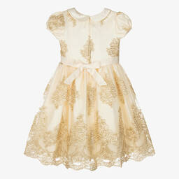 Roma e Toska-Кремово-золотистое платье с сумочкой | Childrensalon Outlet