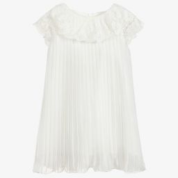 Romano Princess-فستان شيفون و دانتيل لون عاجي | Childrensalon Outlet