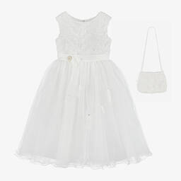 Romano-Girls Ivory Tulle Dress Set | Childrensalon Outlet