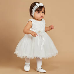 Romano-Girls Ivory Tulle Dress Set | Childrensalon Outlet
