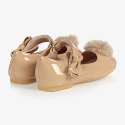 Roma e Toska-Girls Patent Beige Shoes | Childrensalon Outlet