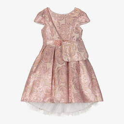 Romano-Girls Pink Brocade Dress Set | Childrensalon Outlet