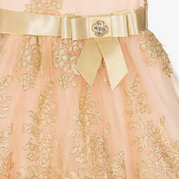 Romano-Girls Pink & Gold Lace Dress Set | Childrensalon Outlet