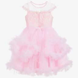 Romano-Girls Pink Tulle Dress | Childrensalon Outlet