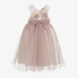Romano Princess-Girls Pink Tulle & Satin Dress | Childrensalon Outlet