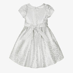 Romano-Girls Silver Jacquard Dress Set | Childrensalon Outlet